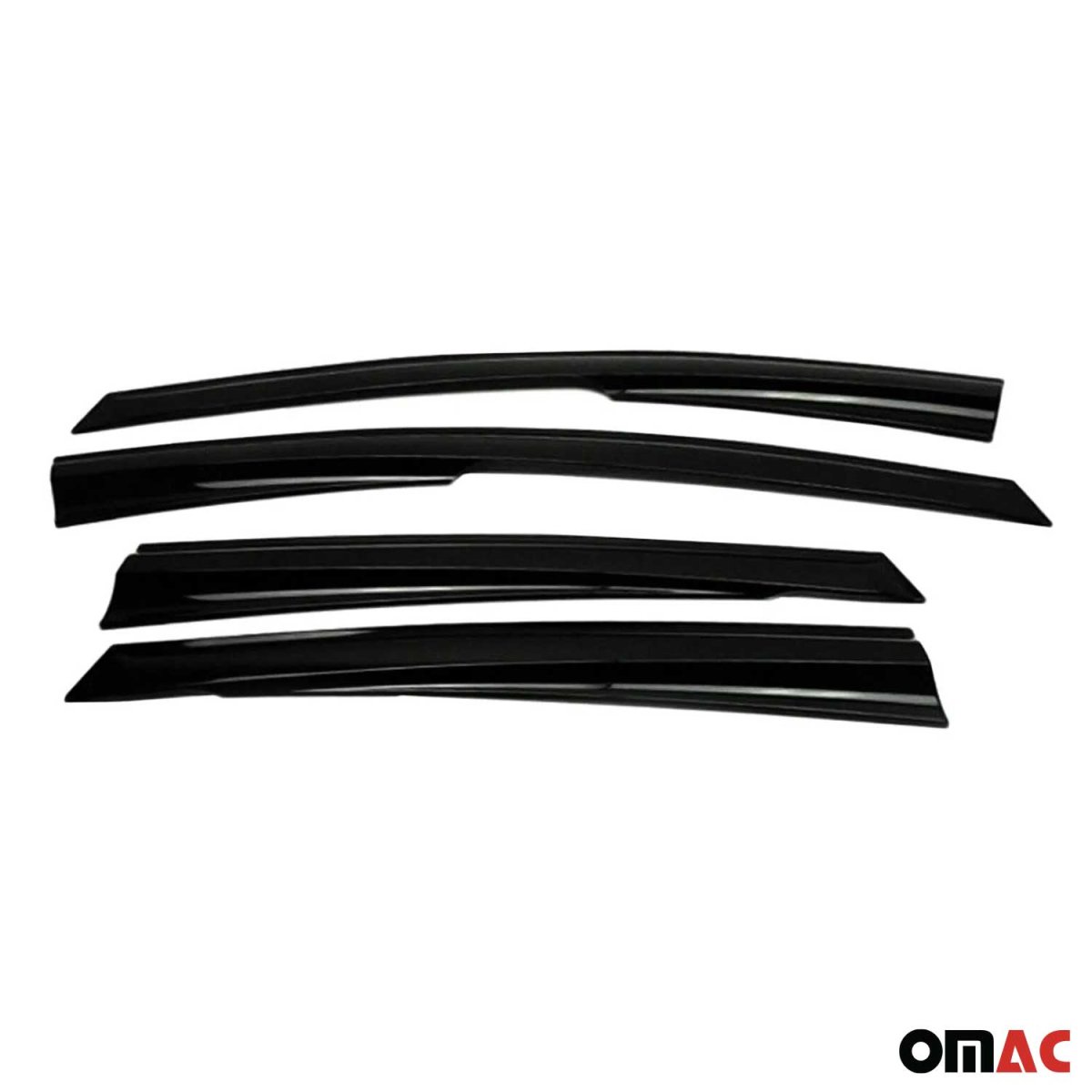Ford Focus Wind Deflector - Omac - Acrylic 4 Pcs - Black - 2012-2018